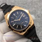 Perfect Replica Vacheron Constantin Overseas 42 MM Black Dial Rose Gold Case Automatic Watch